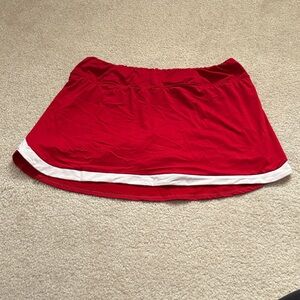 Field Hockey Red Women's Skort with White Trim